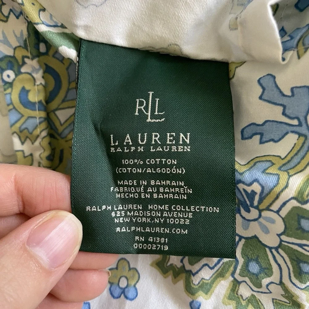Ralph Lauren Paisley Striped Reversible King Size Comforter, 2 Shams & Bedskirt